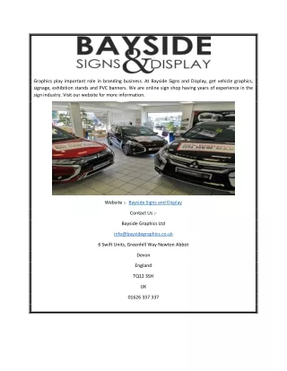 Bayside Signs and Display | Baysidegraphics.co.uk