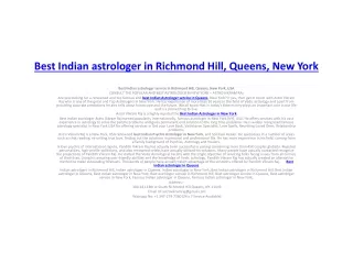 Best Indian astrologer in Richmond Hill, Queens, New York