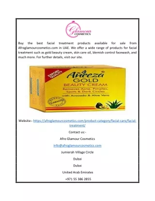 Facial Treatment Products For Sale In UAE | Afroglamourcosmetics.com
