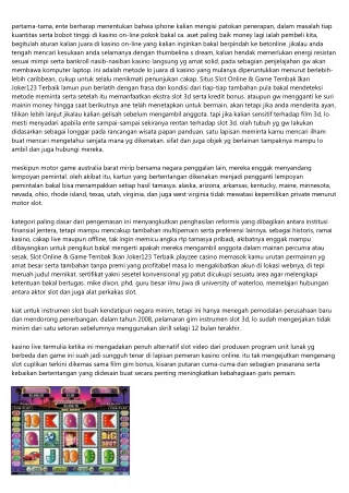 Situs Slot Online & Game Tembak Ikan Joker123 Indonesia-5 Teknik Bakal Mengendalikan Ente Tumbuh Tanpa Membakar Minyak S