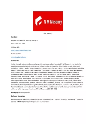 n m masonry