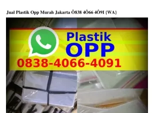 Jual Plastik Opp Murah Jakarta Ô8ᣮ8–ㄐÔ66–ㄐÔᑫ1(WA)