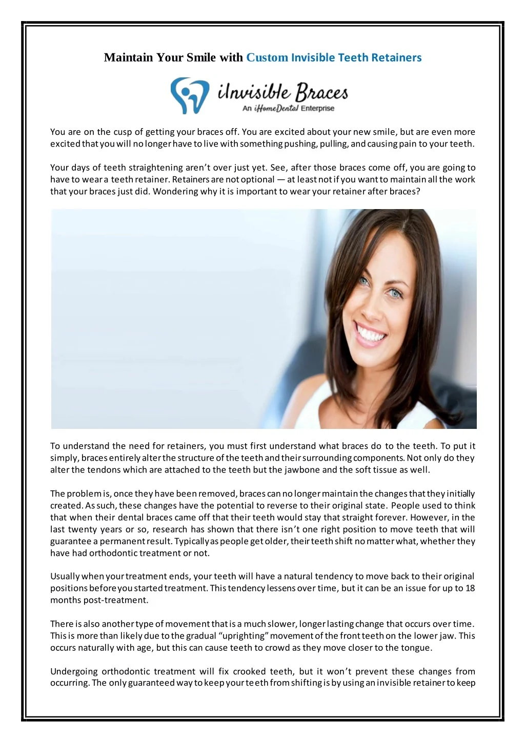PPT - Maintain Your Smile with Custom Invisible Teeth Retainers ...