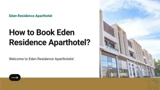 How to Book Eden Residence Aparthotel?