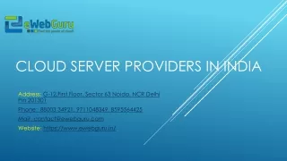 Cloud server providers in India