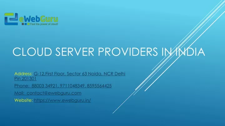 cloud server providers in india
