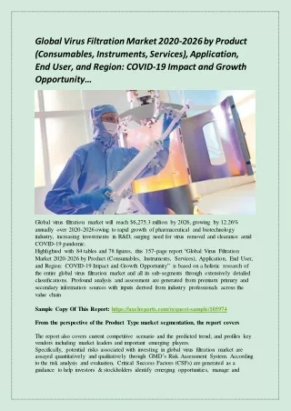 global virus filtration market 2020 2026