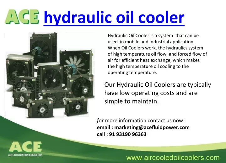 hydraulic oil cooler