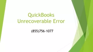 quickbooks unrecoverable error
