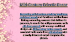 mid century eclectic decor