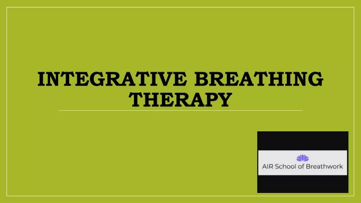 integrative breathing therapy
