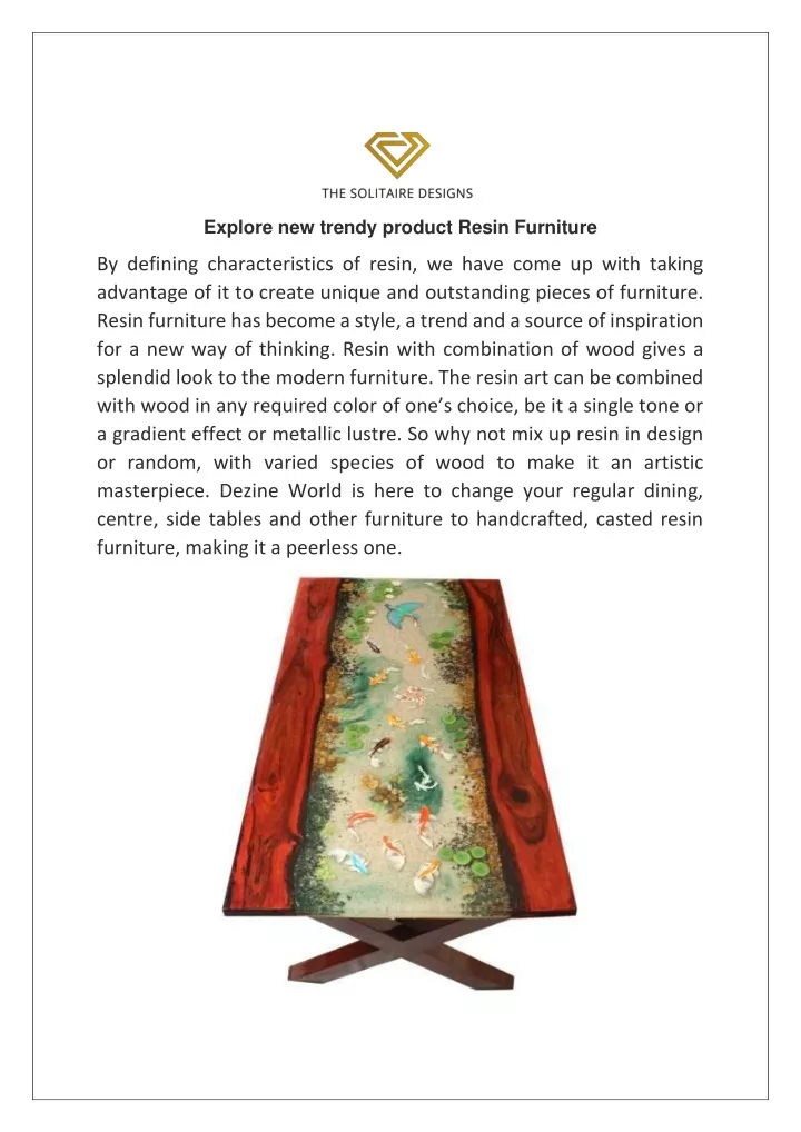explore new trendy product resin furniture