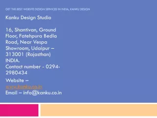 get the best website design services in india kanku design