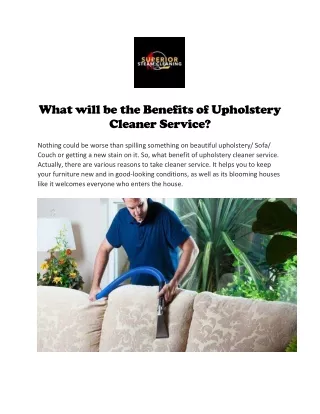 Best Upholstery Cleaner Services In Georgia | Superior Steam Cleaning