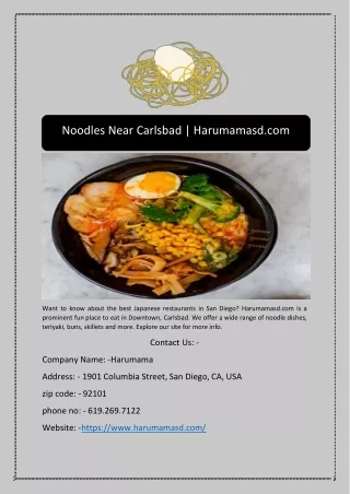 noodles near carlsbad harumamasd com