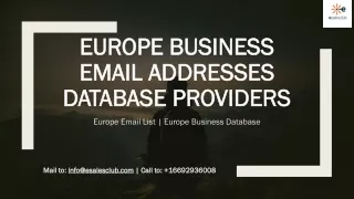 europe business email addresses database providers
