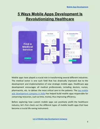 mobile app development
