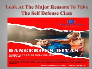 Look At The Major Reasons To Take The Self Defense Class