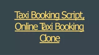 t axi booking script