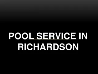 Pool Service Richardson