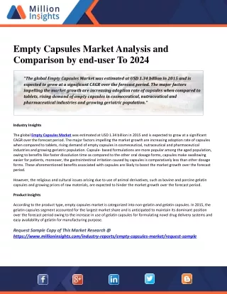 empty capsules market analysis and comparison