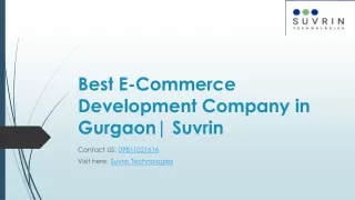 Best E-Commerce Development Company in Gurgaon | Suvrin Technologies