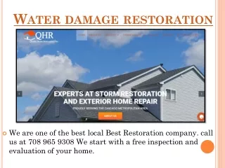 water damage restoration