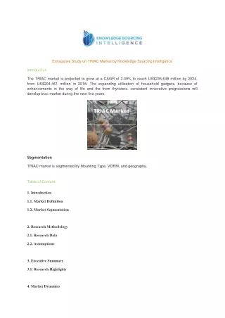 exhaustive study on triac market by knowledge