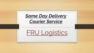 same day delivery courier service