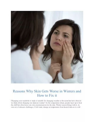 Reasons Why Skin Gets Worse in Winters and How to Fix it from The Moms Co.