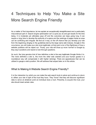 4 techniques to help you make a site more search