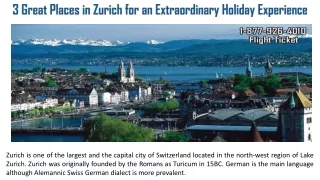 3 Great Places in Zurich for an Extraordinary Holiday Experience