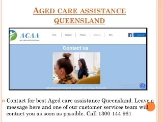 aged care assistance queensland