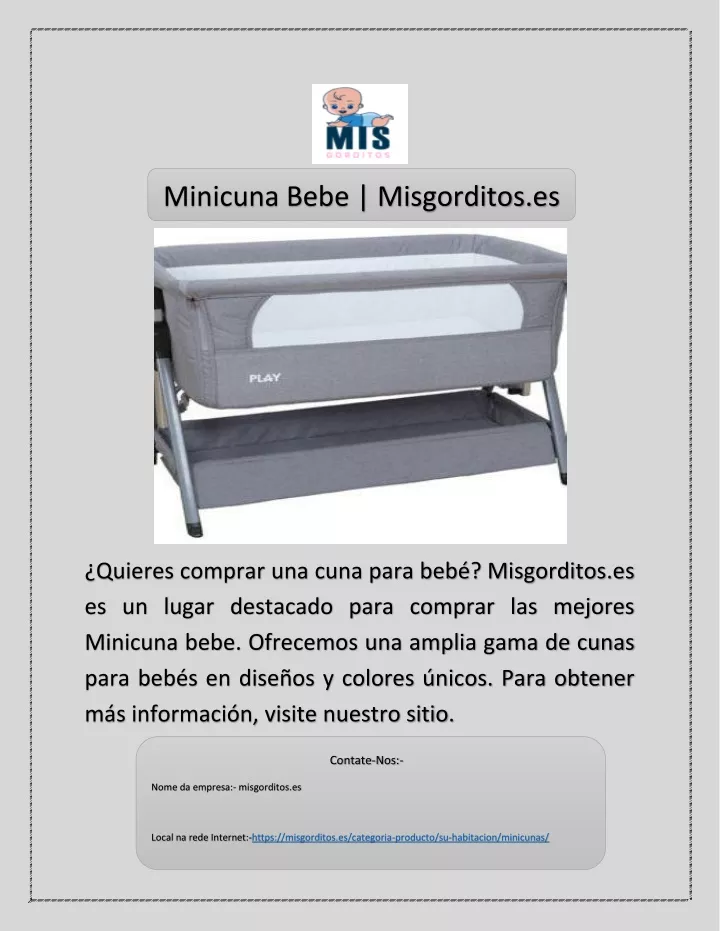 minicuna bebe misgorditos es