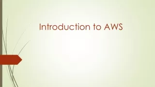 introduction to aws