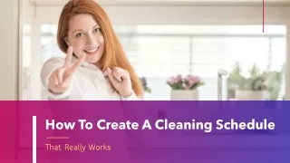 how to create a cleaning schedule