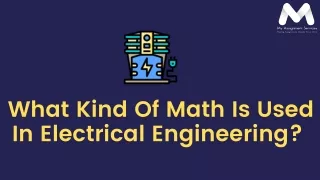 what kind of math is used in electrical