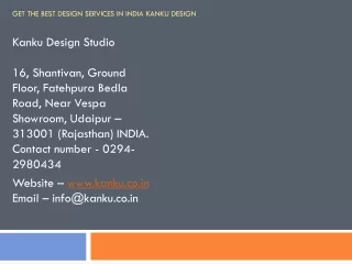 get the best design services in india kanku design