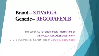 brand stivarga generic regorafenib