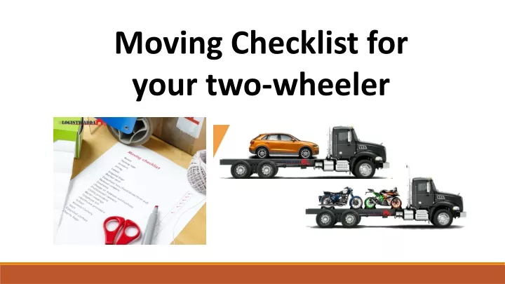 moving checklist for your two wheeler