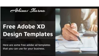 Adobe XD Design Templates Available for free of Cost