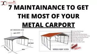 5 Tips to Maintain your Carports - Cardinal carports