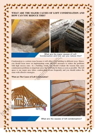 THE MAJOR CAUSES OF LOFT CONDENSATION