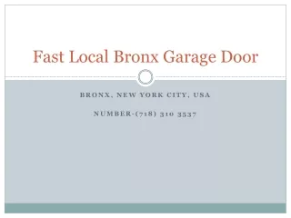 Garage Door Springs Bronx