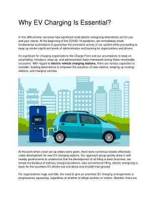 Why EV Charging Is Essential?