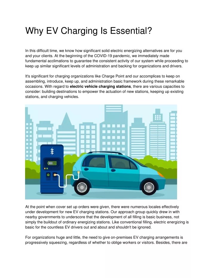 why ev charging is essential in this difficult