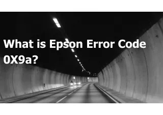 what is epson error code 0x9a