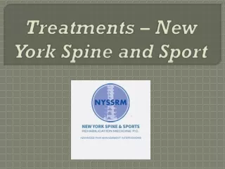 Treatments - New York Spine and Sport