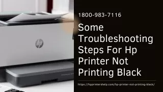 Hp Printer Not Printing Black 1-8009837116 Hp Printer Not Printing Wirelessly
