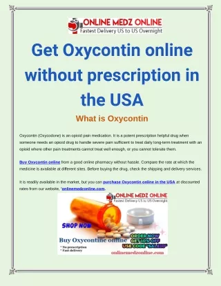 Buy Oxycontin Online Overnight | Order at Online Medz Online